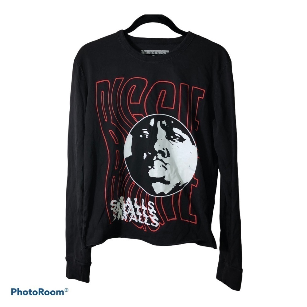 BIGGIE SMALLS - Black Graphic Long Sleeve T-Shirt Sz XS